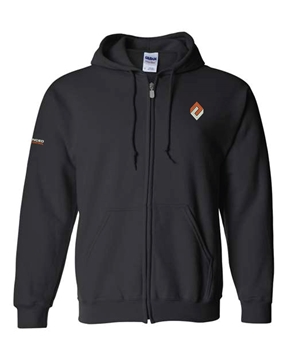 Picture of Advance Traffic Control Black Full-Zip Hooded Sweatshirt
