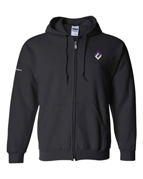 Picture of Universal Health + Safety Black Full-Zip Hooded Sweatshirt